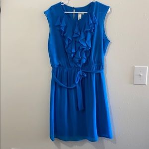 Blue ruffle dress